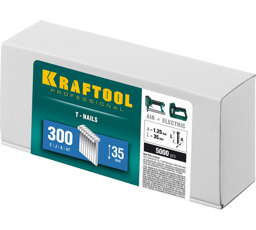 KRAFTOOL тип 18GA (47/300/F) 35 мм, 5000 шт, гвозди для нейлера (31785-35) купить  в Сочи