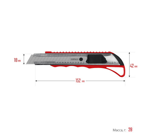 MIRAX 18 мм, нож с автостопом (09127) купить в Сочи MIRAX 18 мм, нож с автостопом (09127) купить в Сочи