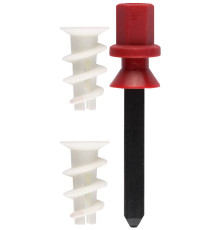 ЗУБР ДРИВА, 23 мм, 100 шт, нейлоновый дюбель для гипсокартона с установочной насадкой для дрели (4-301255)