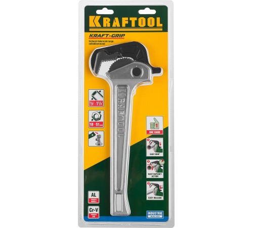 KRAFTOOL MASTERGRIP, 1.5″, 18 - 51 мм, 330 мм, быстрозажимной трубный ключ (27365-14) купить в Сочи KRAFTOOL MASTERGRIP, 1.5″, 18 - 51 мм, 330 мм, быстрозажимной трубный ключ (27365-14) купить в Сочи