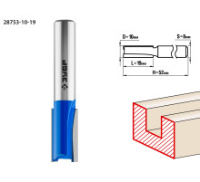 ЗУБР 10 x 19 мм, хвостовик 8 мм, фреза пазовая прямая, Профессионал (28753-10-19)