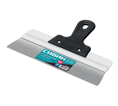 СИБИН 300 мм, усиленный фасадный нержавеющий шпатель, алюминиевая направляющая, 1к ручка (10083-30) купить  в Сочи