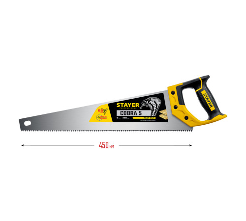 STAYER Cobra 5, 450 мм, ножовка по дереву, Professional (1506-45) купить в Сочи STAYER Cobra 5, 450 мм, ножовка по дереву, Professional (1506-45) купить в Сочи