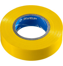 ЗУБР ЭЛЕКТРИК-20, 19 мм х 20 м, 6 000 В, желтая, не поддерживает горение, изолента ПВХ, Профессионал (1234-5)
