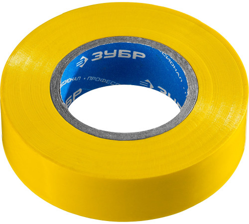 ЗУБР ЭЛЕКТРИК-20, 19 мм х 20 м, 6 000 В, желтая, не поддерживает горение, изолента ПВХ, Профессионал (1234-5) купить  в Сочи