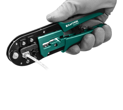 KRAFTOOL RJ-Pro, (RJ45, RJ11,RJ12), универсальный кримпер (22698) купить  в Сочи