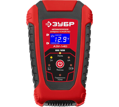 ЗУБР АЗУ-140, 6/12 В, 6 А, автоматическое зарядное устройство (59310) купить  в Сочи