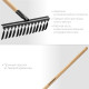 GRINDA GS-14 WOOD, 445 х 95 х 1300 мм, 14 витых зубцов, углеродистая сталь, антикор. покрытие, черенок дерев. высш. сорт, садовые грабли(39581-14) купить в Сочи