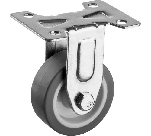 ЗУБР d 50 мм, г/п 40 кг, резина/полипропилен, термопластичное неповоротное колесо, Профессионал (30946-50-F) купить  в Сочи