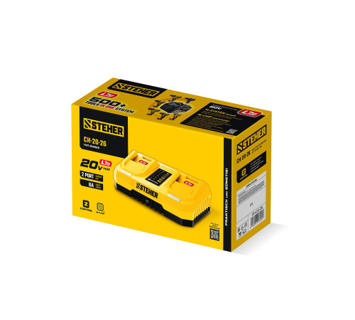 STEHER 20 В, 2 порта, 2 х 3 А, зарядное устройство для LMS АКБ (CH-20-26) купить в Сочи STEHER 20 В, 2 порта, 2 х 3 А, зарядное устройство для LMS АКБ (CH-20-26) купить в Сочи