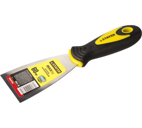 STAYER MAXFlat, 60 мм, профилированное полотно, двухкомпонентная ручка, нержавеющий, шпатель (10041-06) купить  в Сочи