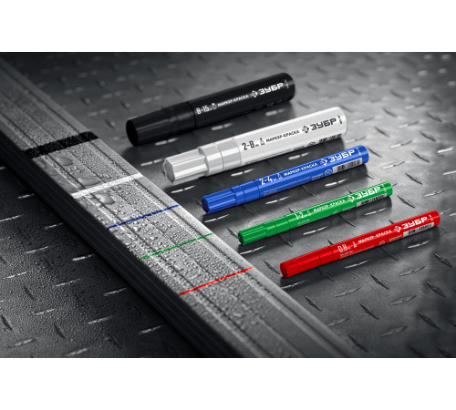 ЗУБР МК-800 синий, 2-8 мм клиновидный маркер-краска (06327-7) купить  в Сочи