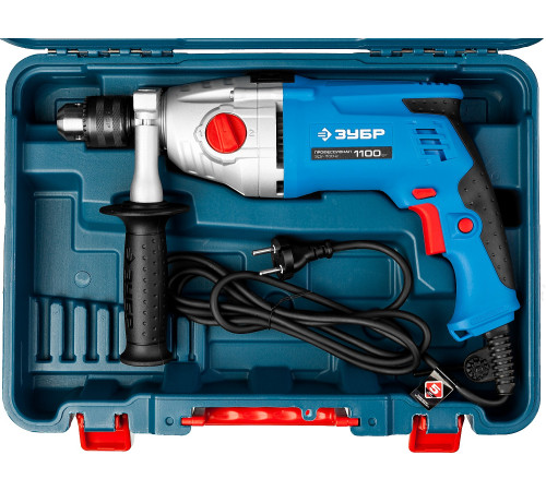 ЗУБР 1100 Вт, 13 мм, 2 скорости, ударная дрель, мет. корпус, Профессионал (ЗДУ-1100-2 ЭРМКМ2) купить  в Сочи