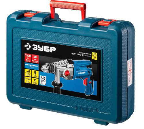 ЗУБР 1100 Вт, 13 мм, 2 скорости, ударная дрель, мет. корпус, Профессионал (ЗДУ-1100-2 ЭРМКМ2) купить  в Сочи