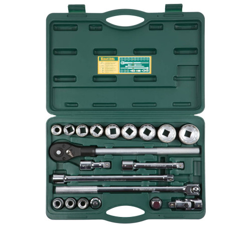 KRAFTOOL TRUCK 20, 20 предм., (3/4″), набор торцовых головок для крупногабаритной техники (27895-H20) купить  в Сочи