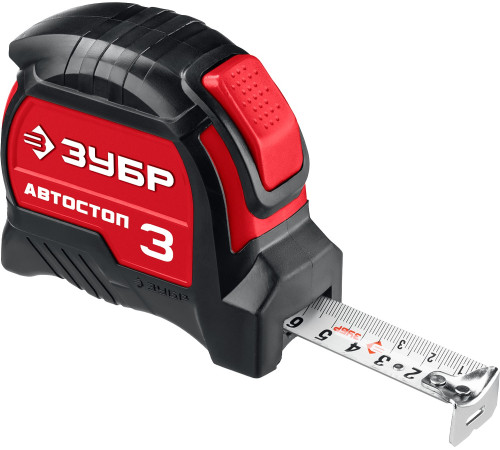 ЗУБР Автостоп, 3 м х 16 мм, рулетка с автостопом (34052-03-16) купить  в Сочи