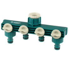 RACO ORIGINAL, 1/2″ - 3/4″, четырехканальный, с внутренней резьбой, из ABS пластика, поливочный распределитель (4250-55258C)