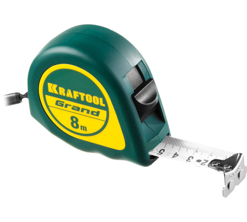 KRAFTOOL Grand, 8 м х 25 мм, рулетка (34022-08-25) купить  в Сочи