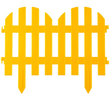 GRINDA Палисадник, 28 х 300 см, желтый, 7 секций, декоративный забор (422205-Y)