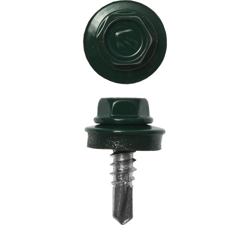 ЗУБР СКМ 6005, 25 х 5.5 мм, зелёный насыщ., 420 шт, кровельный саморез, Профессионал (4-300315-55-025-6005) купить  в Сочи