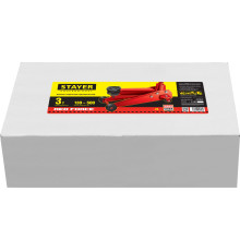 STAYER F-30 RED FORCE, 3 т, 130 - 350 мм, подкатной домкрат с высоким подъемом для СТО, Professional (43150-3)