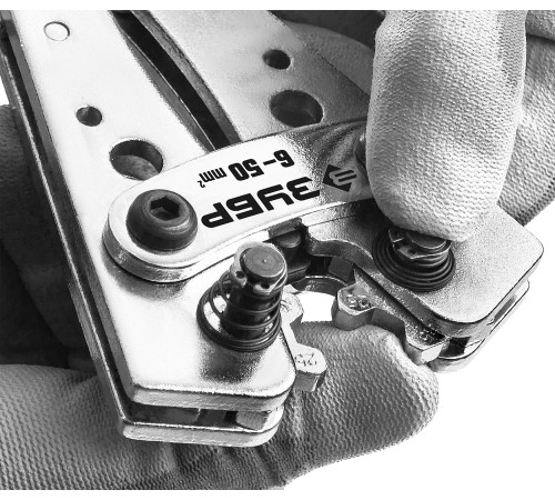 ЗУБР ПКГ-50, 6 - 50 мм2, усиленные пресс-клещи гексагональные для медных наконечников и гильз, Профессионал(45453) купить  в Сочи