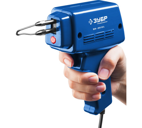 ЗУБР 150 Вт, в наборе: нагрев 6 сек., канифоль, припой, 2 сменных жала, импульсный паяльник, Профессионал (55412-H4) купить  в Сочи