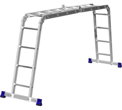 СИБИН ЛТ-44, 4 x 4 ступени, алюминиевая, четырехсекционная лестница-трансформер (38852) купить  в Сочи