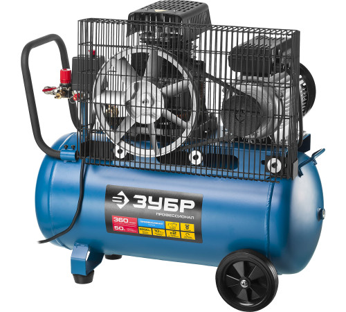 ЗУБР 360 л/мин, 50 л, 2200 Вт, ременной масляный компрессор, Профессионал (ЗКПМ-360-50-Р-2.2) купить  в Сочи