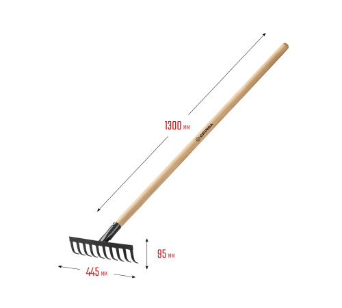 GRINDA GT-10 WOOD, 260 х 80 х 1300 мм, 10 прямых зубцов, углерод. сталь, антикор. покрытие, черенок дерев. высш. сорт, садовые грабли (39583-10) купить в Сочи GRINDA GT-10 WOOD, 260 х 80 х 1300 мм, 10 прямых зубцов, углерод. сталь, антикор. покрытие, черенок дерев. высш. сорт, садовые грабли (39583-10) купить в Сочи