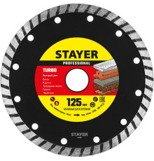 STAYER TURBO 125 мм (22.2 х 7 х 2.0 мм), сегментированный алмазный диск (3662-125)