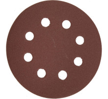 Круг шлифовальный ЗУБР ″Мастер″ универсальный, из абразивной бумаги на велкро основе, 8 отверстий, Р180, 125мм, 5шт