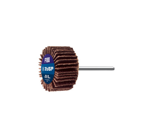ЗУБР d 30 x 15 мм, P180, на шпильке d 3.2 мм, круг шлифовальный лепестковый, Профессионал (36600-180) купить  в Сочи