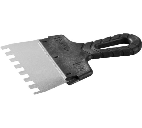 ЗУБР 150 мм, зуб 10 х 10 мм, пластиковая ручка, нержавеющий фасадный шпатель (10078-15-10) купить  в Сочи