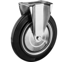 ЗУБР d 250 мм, г/п 210 кг, игольчатый подшипник, резина/металл, неповоротное колесо, Профессионал (30936-250-F)