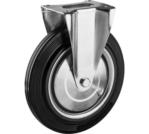 ЗУБР d 250 мм, г/п 210 кг, игольчатый подшипник, резина/металл, неповоротное колесо, Профессионал (30936-250-F) купить  в Сочи