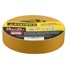 STAYER 38 мм, 25 м, на полипропиленовой основе, двухсторонняя клейкая лента (1221-38-25)