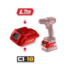ЗУБР 18 В, адаптер для АКБ С1-18 под инструмент LMS, (С18-LMS)