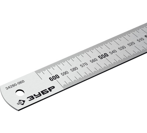 ЗУБР Про-60, длина 0.60 м, усиленная нержавеющая линейка, Профессионал (34280-060) купить  в Сочи