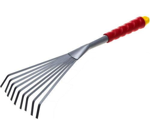 GRINDA 420 мм, коннекторная система, с плоскими зубцами, углеродистая сталь, веерные грабельки (8-421453) купить  в Сочи