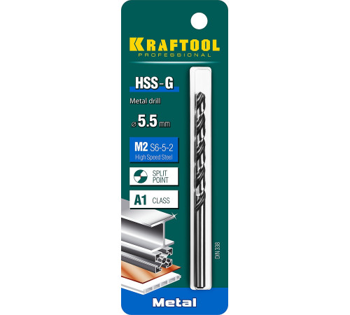 KRAFTOOL HSS-G, 5.5 х 93 мм, сталь P6M5, сверло по металлу (29651-5.5) купить в Сочи KRAFTOOL HSS-G, 5.5 х 93 мм, сталь P6M5, сверло по металлу (29651-5.5) купить в Сочи