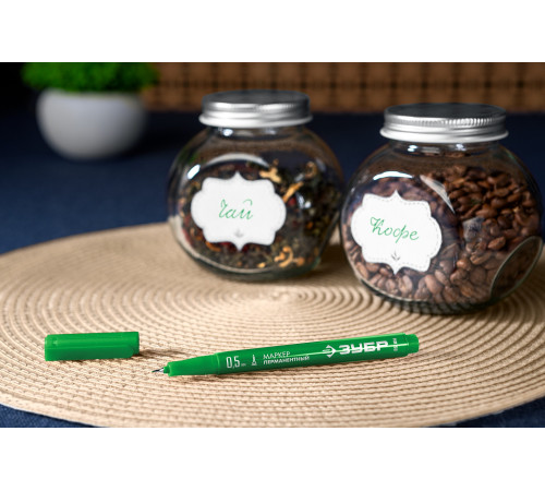 ЗУБР МП-50 зеленый, 0.5 мм перманентный маркер (06321-4) купить  в Сочи