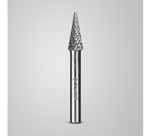 ЗУБР 8х20 мм, тип M (конус с острым углом 14°), хв-к 6 мм, твердосплавная борфреза, ПРОФЕССИОНАЛ (28811-8-20) купить  в Сочи