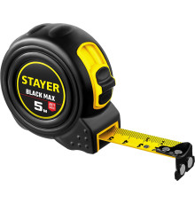 STAYER BlackMax, 5 м х 19 мм, рулетка с двумя фиксаторами, Professional (3410-05)