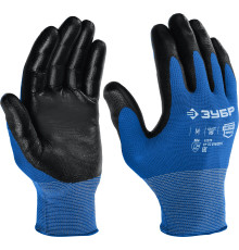 ЗУБР МЕХАНИК, M (8), перчатки с нитриловым покрытием, маслобензостойкие, 15 класс, Профессионал (11276-M)