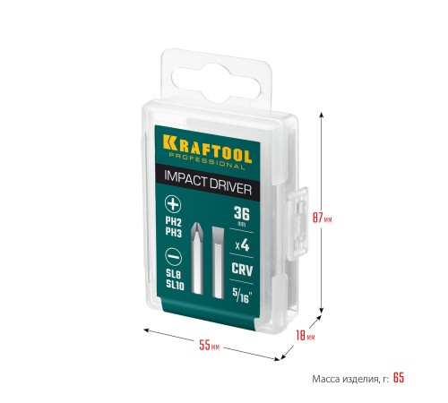 KRAFTOOL 36 мм, 4 шт, набор бит для ударной отвертки (25551) купить в Сочи KRAFTOOL 36 мм, 4 шт, набор бит для ударной отвертки (25551) купить в Сочи