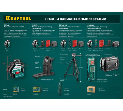 KRAFTOOL LL360, лазерный нивелир (34645) купить в Сочи KRAFTOOL LL360, лазерный нивелир (34645) купить в Сочи