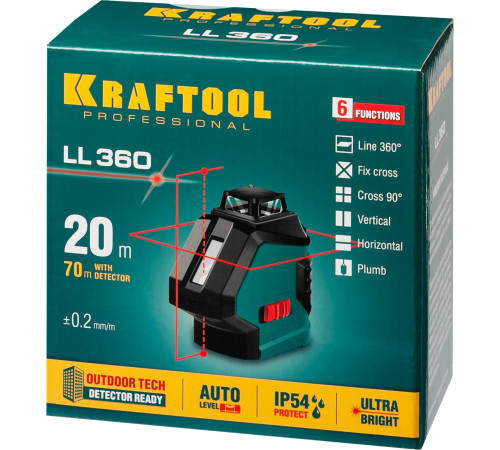 KRAFTOOL LL360, лазерный нивелир (34645) купить в Сочи KRAFTOOL LL360, лазерный нивелир (34645) купить в Сочи