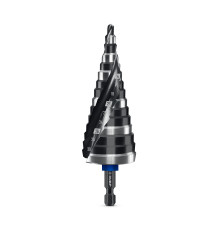 ЗУБР BLACK FORCE 4-32мм, 15 ступеней, винтовая проточка, сверло ступенчатое, ПРОФЕССИОНАЛ (29671-4-32-15)