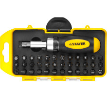 STAYER Compact-38, 38 предм., реверсивная отвертка с насадками (2557-H38)